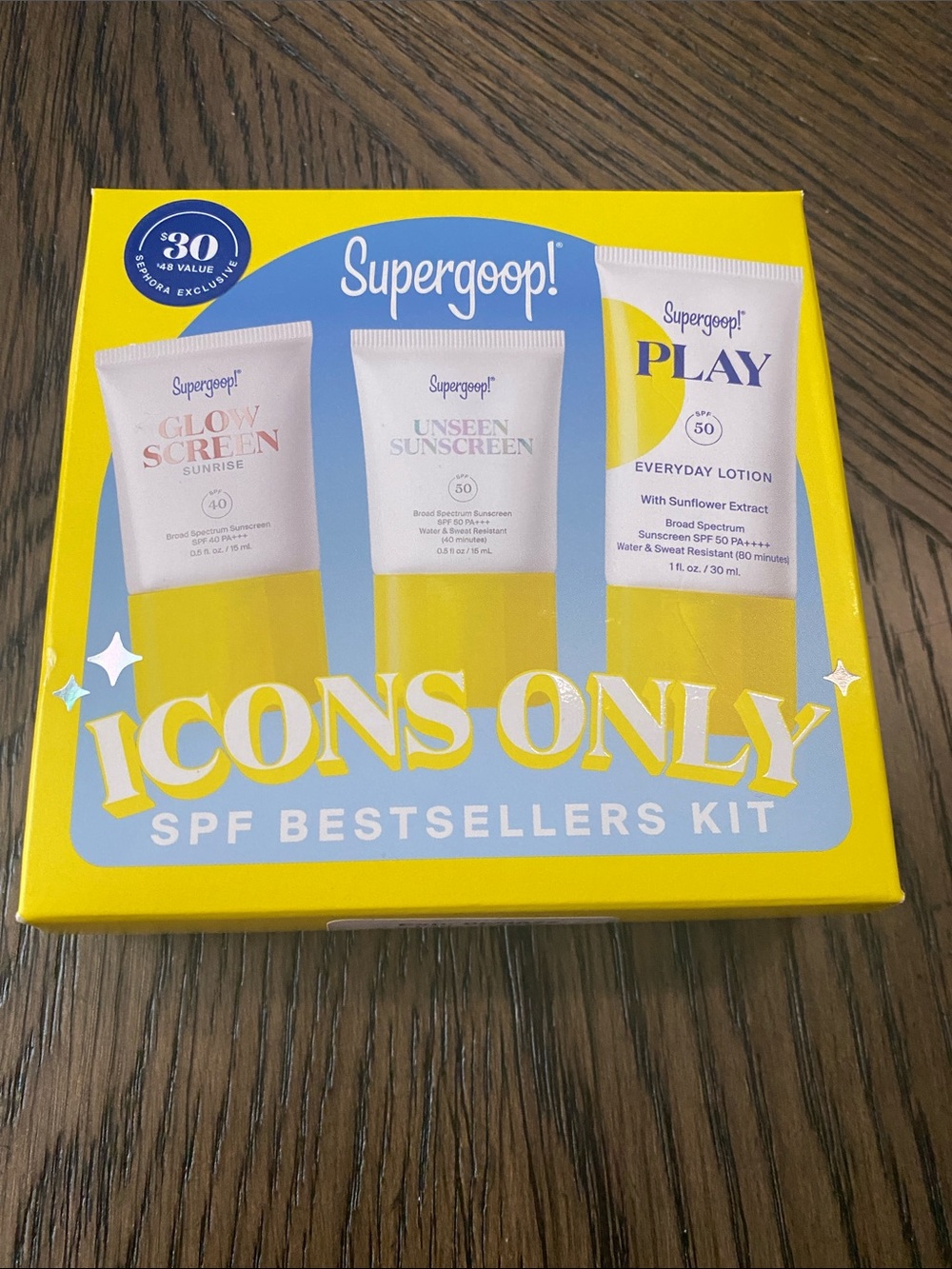 Supergoop! Icons Only SPF Bestsellers Kit - Yellow & White